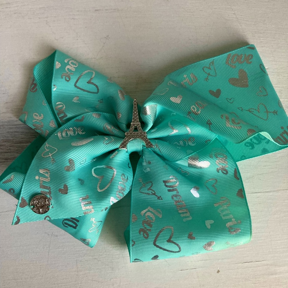 JoJo Siwa Paris green teal bow